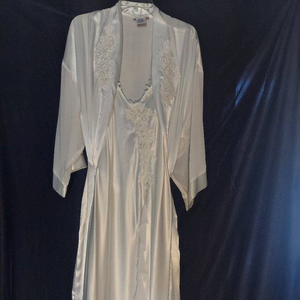 Alexandra Nicole Bride Gown and Robe Sequence Front